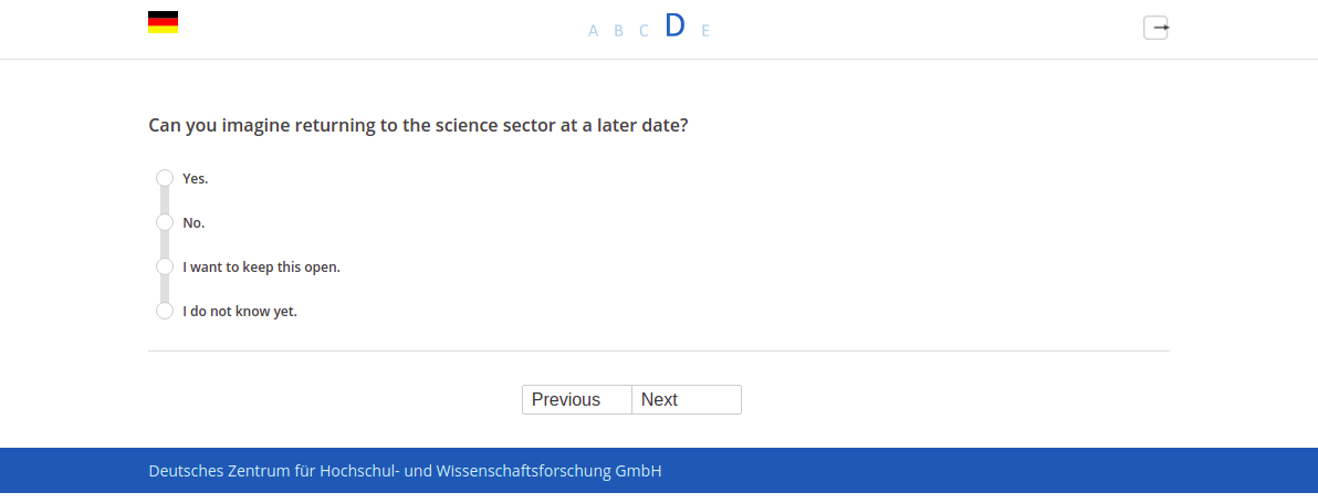 Can you imagine returning to the science sector at a later date?