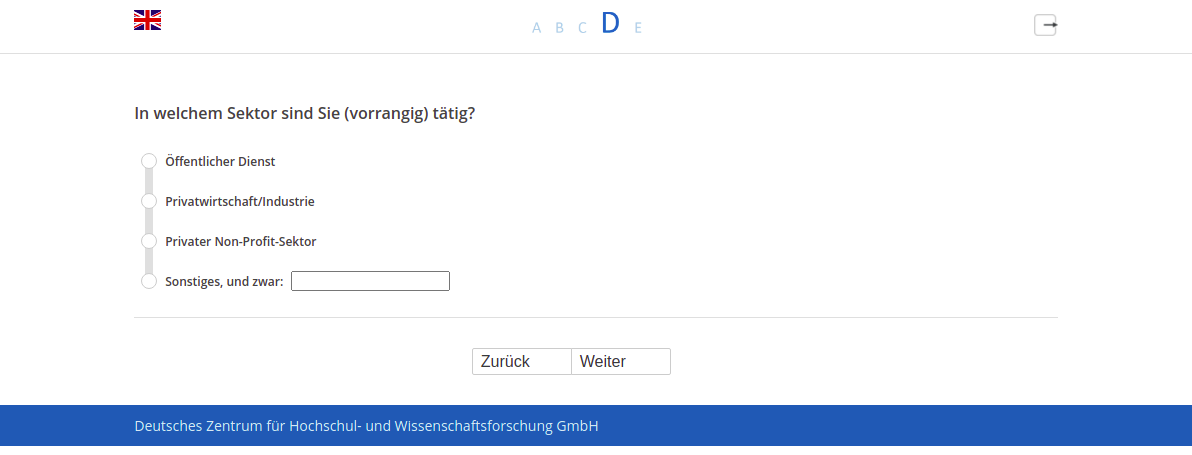 In welchem Sektor sind Sie (vorrangig) tätig?