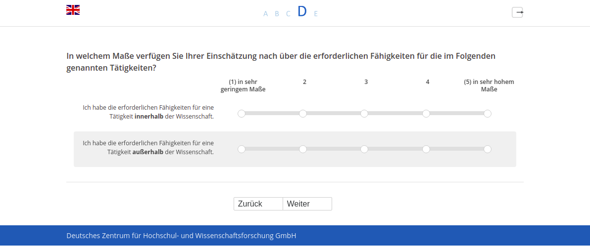 In welchem Maße verfügen Sie Ihrer Einschätzung nach über die erforderlichen Fähigkeiten für die im Folgenden genannten Tätigkeiten?