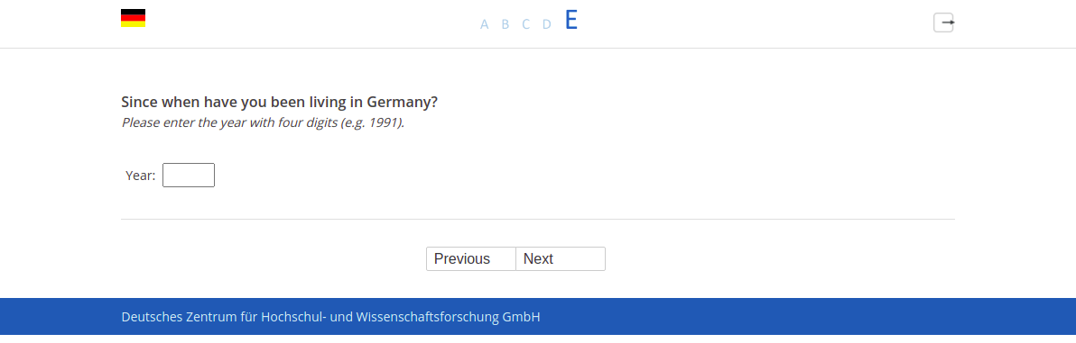 Since when have you been living in Germany?