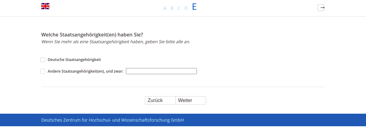 Welche Staatsangehörigkeit(en) haben Sie?