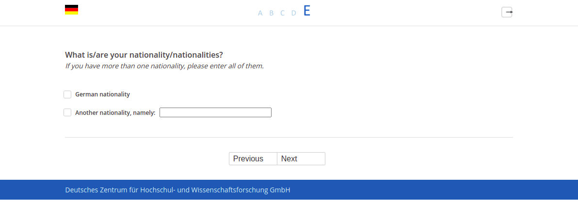 What is/are your nationality/nationalities?