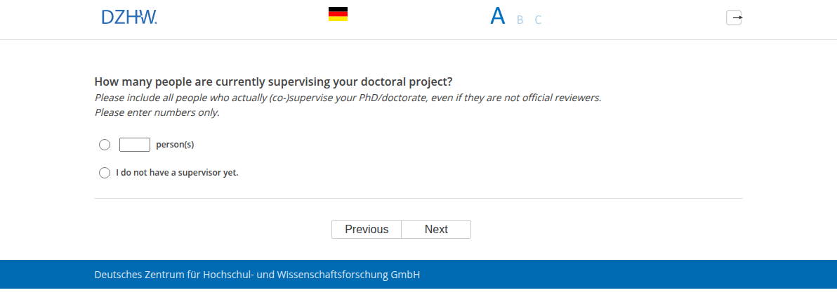 How many people are currently supervising your doctoral project?