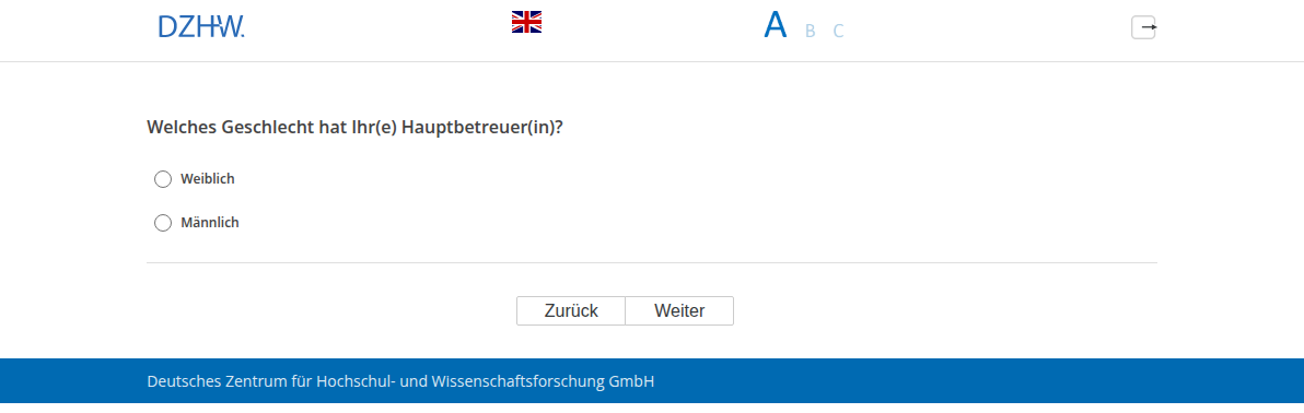 Welches Geschlecht hat Ihr(e) Hauptbetreuer(in)?