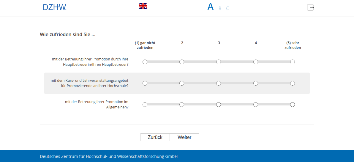 Wie zufrieden sind Sie ...