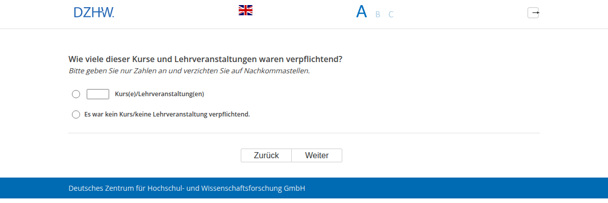 Wie viele dieser Kurse und Lehrveranstaltungen waren verpflichtend?
