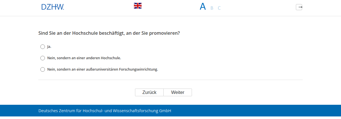 Sind Sie an der Hochschule beschäftigt, an der Sie promovieren?