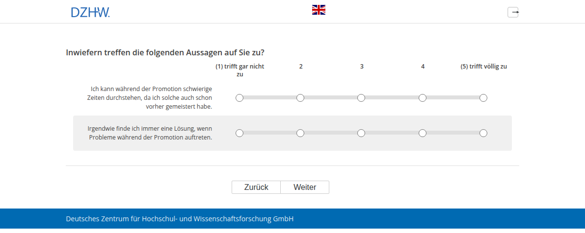 Inwiefern treffen die folgenden Aussagen auf Sie zu?