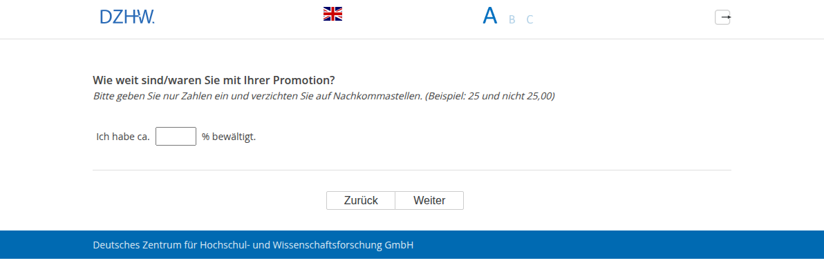 Wie weit sind/waren Sie mit Ihrer Promotion?