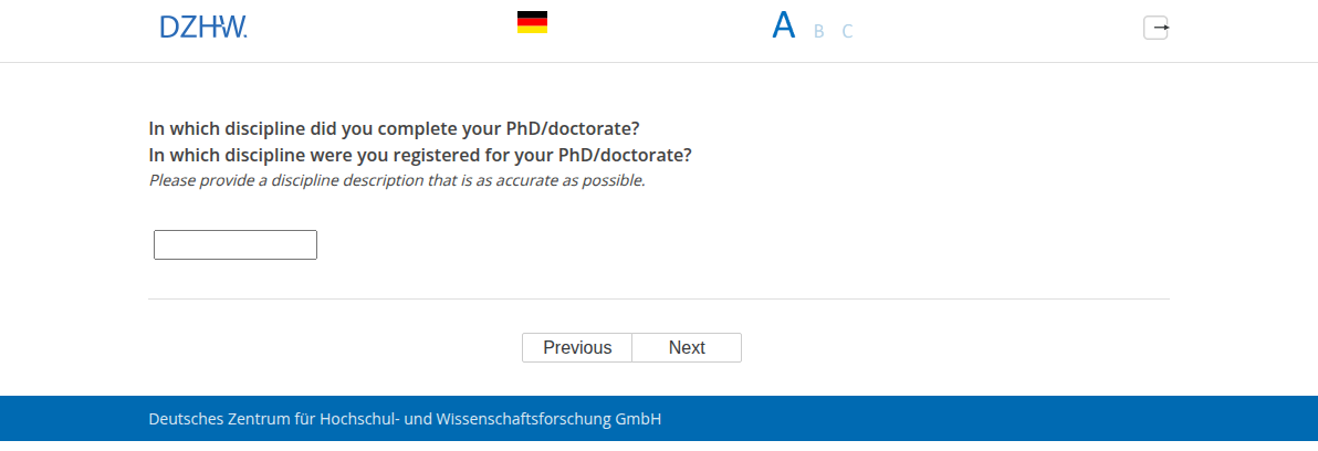 In which discipline did you complete your PhD/doctorate?,In which discipline were you registered for your PhD/doctorate?