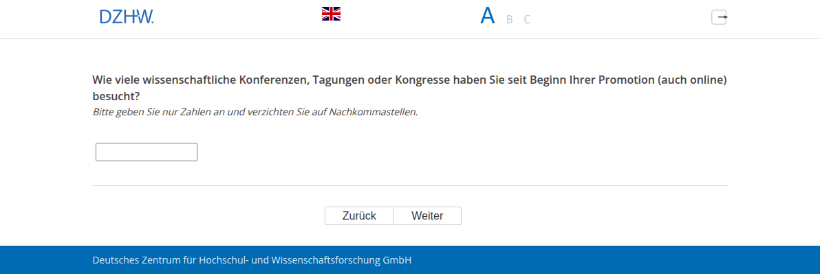 Wie viele wissenschaftliche Konferenzen, Tagungen oder Kongresse haben Sie seit Beginn Ihrer Promotion (auch online) besucht?