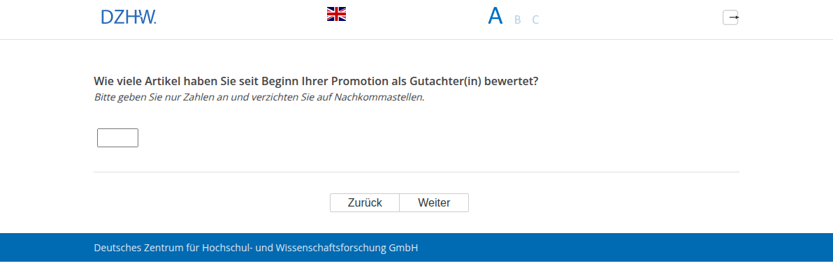 Wie viele Artikel haben Sie seit Beginn Ihrer Promotion als Gutachter(in) bewertet?