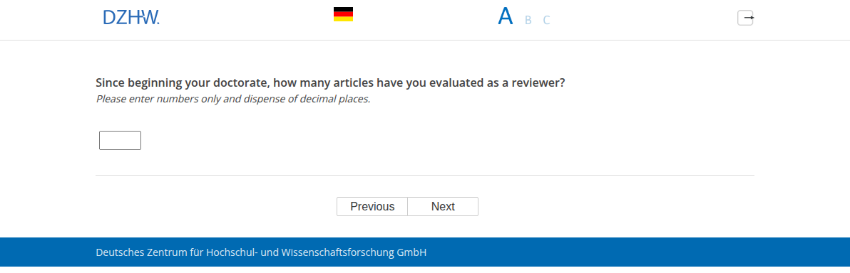 Since beginning your doctorate, how many articles have you evaluated as a reviewer?