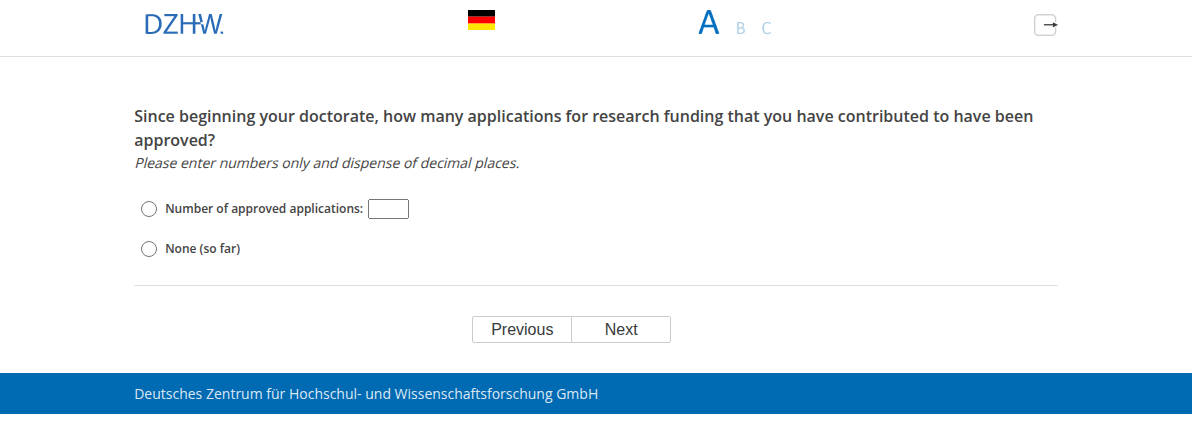 Since beginning your doctorate, how many applications for research funding that you have contributed to have been approved?