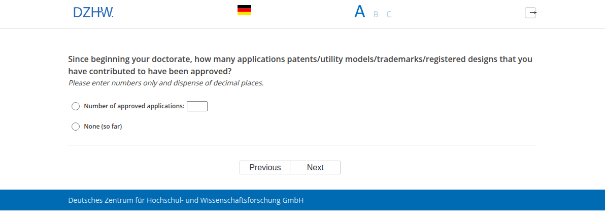 Since beginning your doctorate, how many applications patents/utility models/trademarks/registered designs that you have contributed to have been approved?