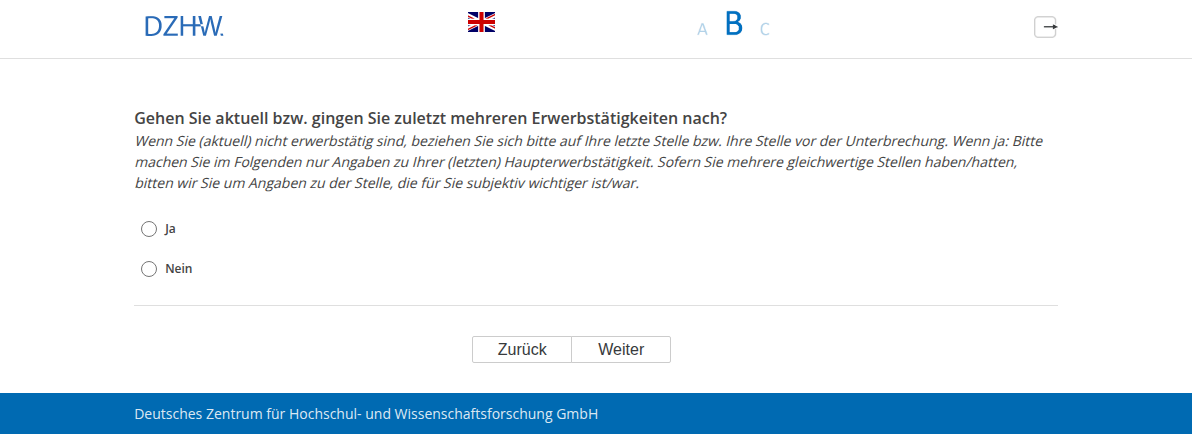 Gehen Sie aktuell bzw. gingen Sie zuletzt mehreren Erwerbstätigkeiten nach?