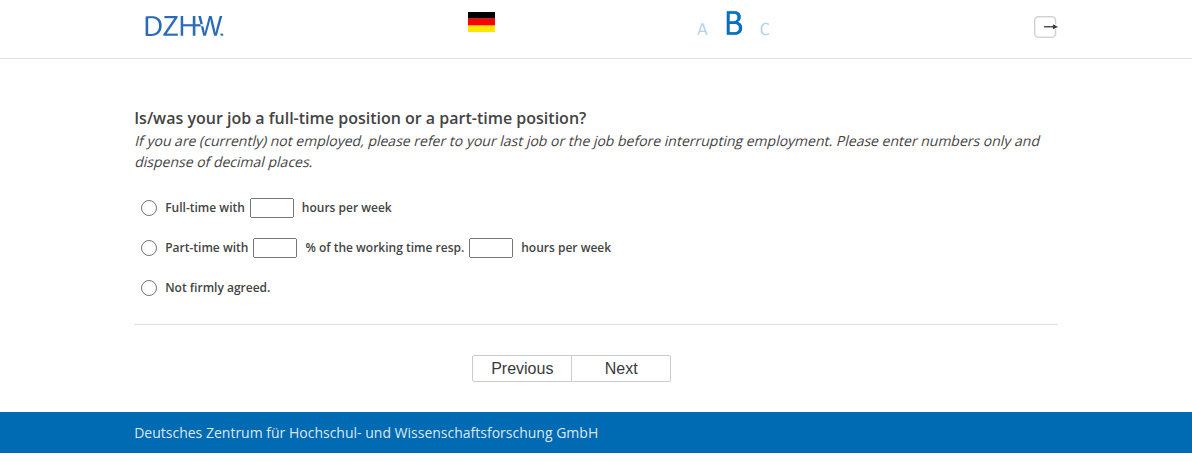 Is/was your job a full-time position or a part-time position?
