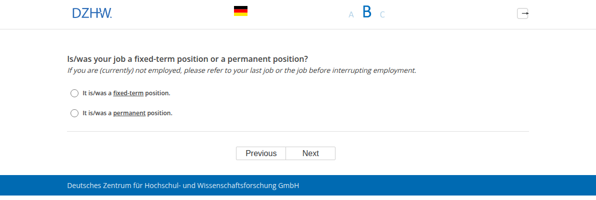 Is/was your job a fixed-term position or a permanent position?