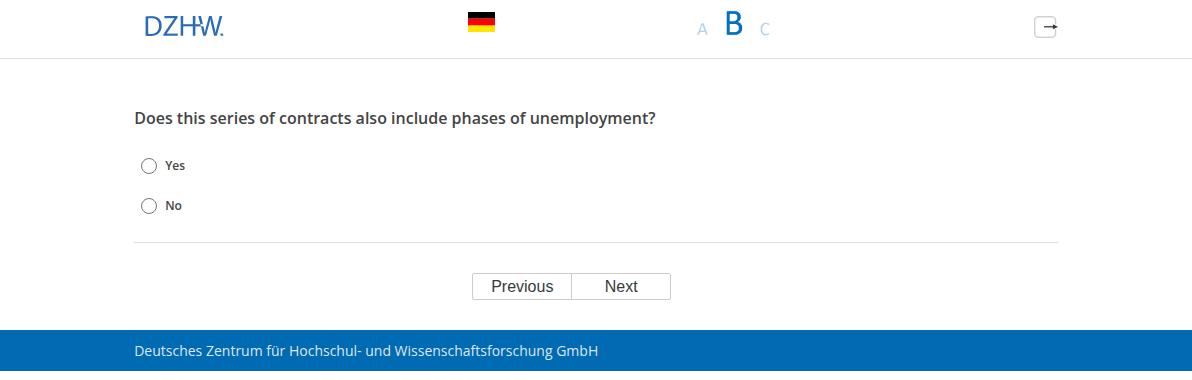 Does this series of contracts also include phases of unemployment?