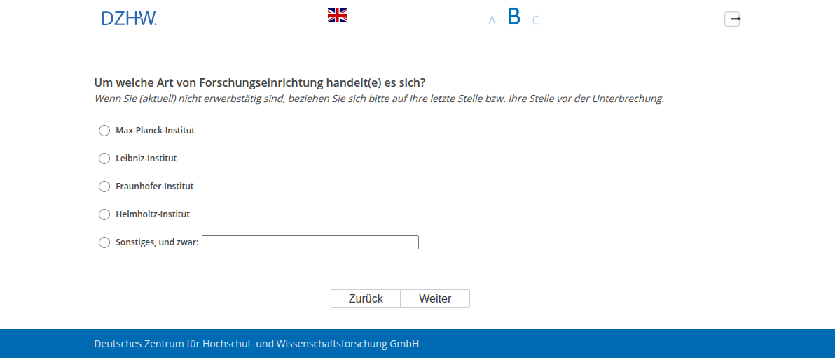 Um welche Art von Forschungseinrichtung handelt(e) es sich?