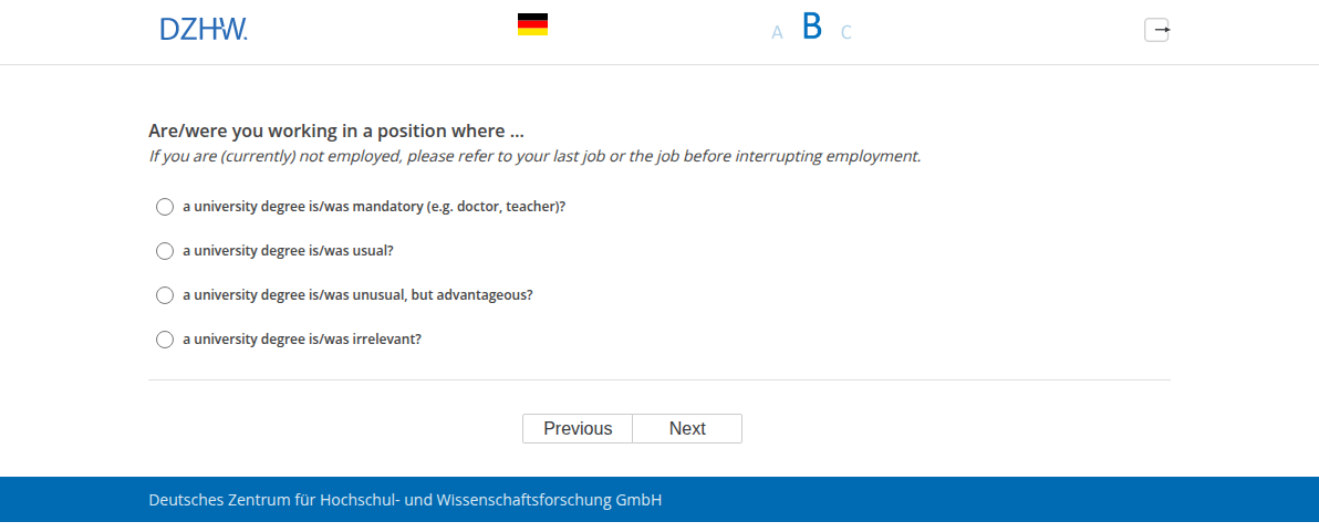 Are/were you working in a position where …