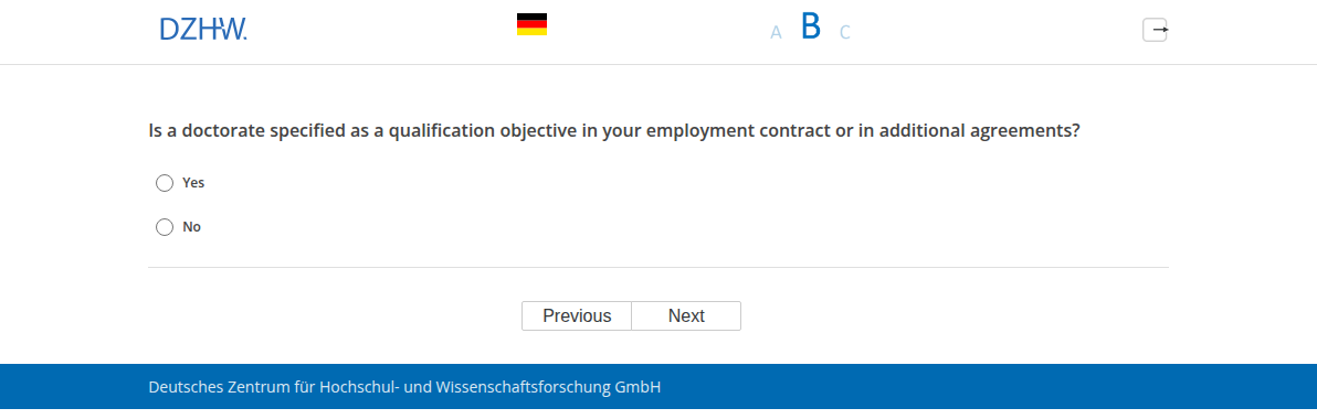 Is a doctorate specified as a qualification objective in your employment contract or in additional agreements?