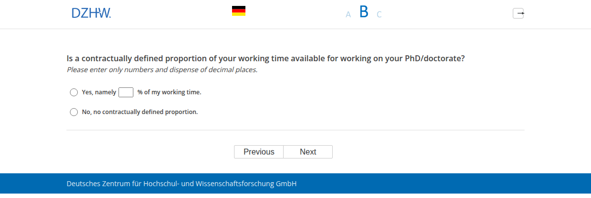 Is a contractually defined proportion of your working time available for working on your PhD/doctorate?