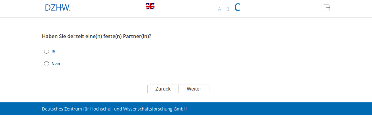Haben Sie derzeit eine(n) feste(n) Partner(in)?
