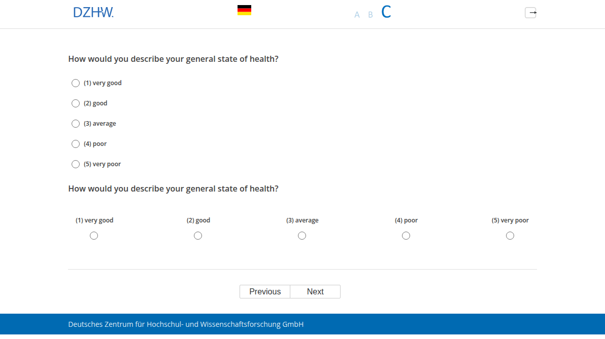How would you describe your general state of health?