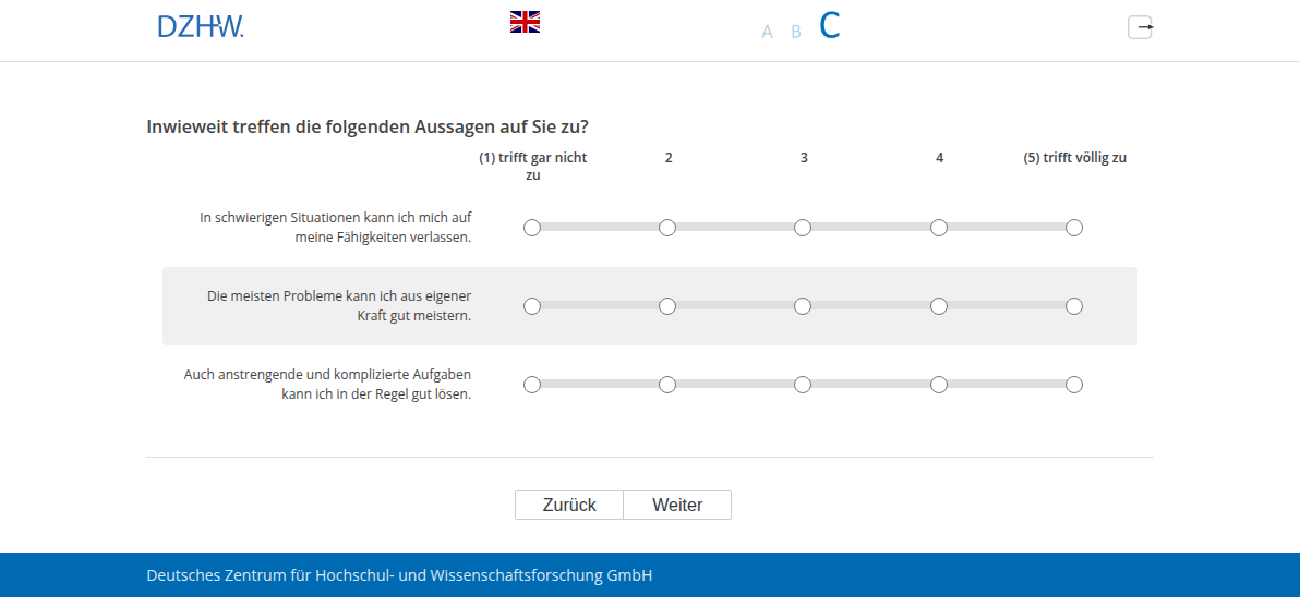 Inwieweit treffen die folgenden Aussagen auf Sie zu?