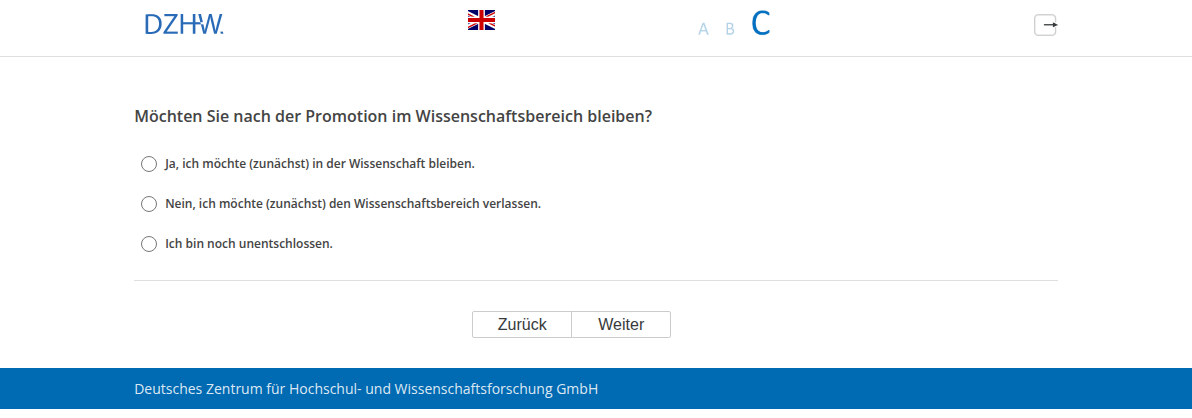 Möchten Sie nach der Promotion im Wissenschaftsbereich bleiben?