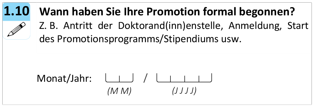 Wann haben Sie Ihre Promotion formal begonnen?