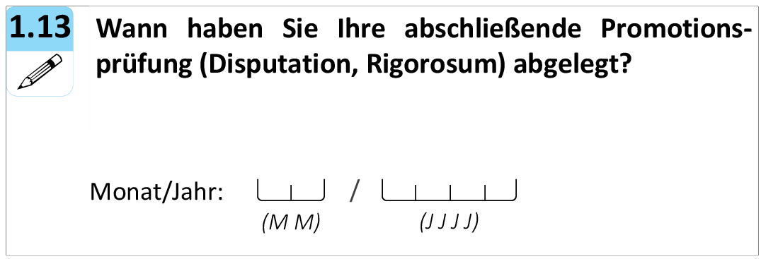 Wann haben Sie Ihre abschließende Promotionsprüfung (Disputation, Rigorosum) abgelegt?