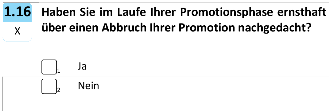 Haben Sie im Laufe Ihrer Promotionsphase ernsthaft über einen Abbruch Ihrer Promotion nachgedacht?