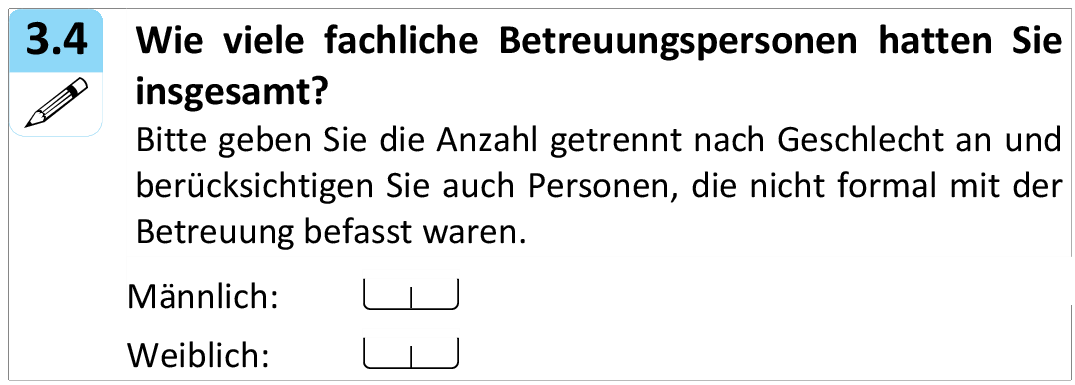 Wie viele fachliche Betreuungspersonen hatten Sie insgesamt?