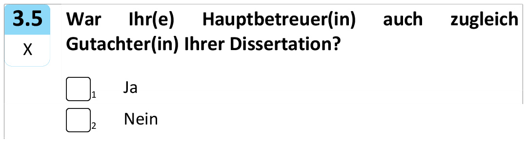 War Ihr(e) Hauptbetreuer(in) auch zugleich Gutachter(in) Ihrer Dissertation?