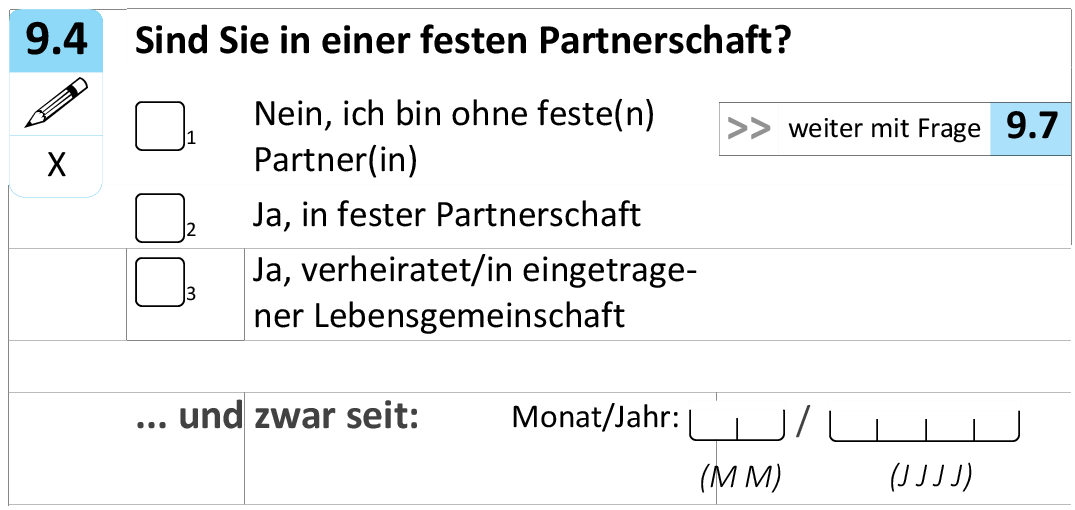 Sind Sie in einer festen Partnerschaft?