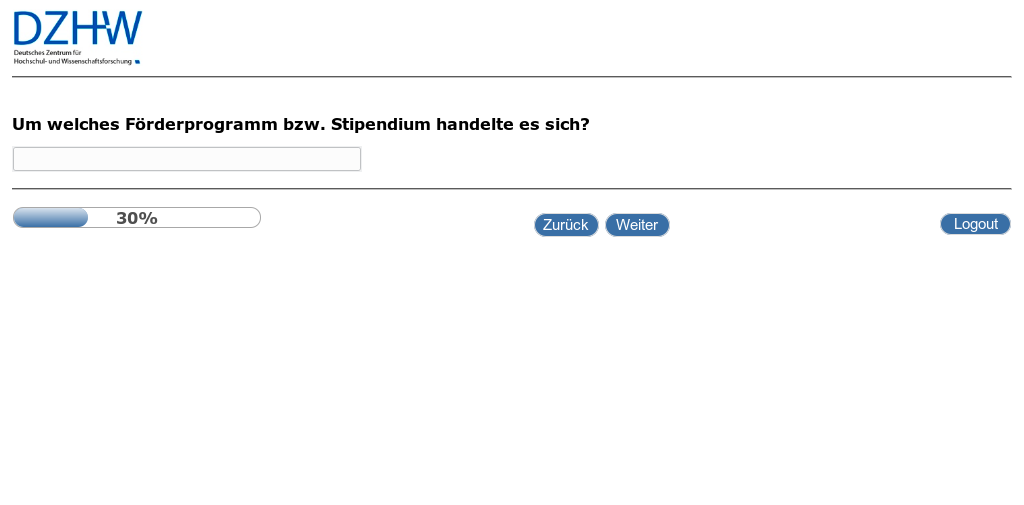 Um welches Förderprogramm bzw. Stipendium handelte es sich?