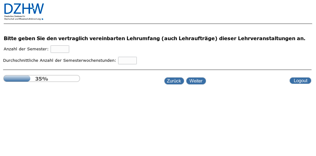 Bitte geben Sie den vertraglich vereinbarten Lehrumfang (auch Lehraufträge) dieser Lehrveranstaltungen an.
