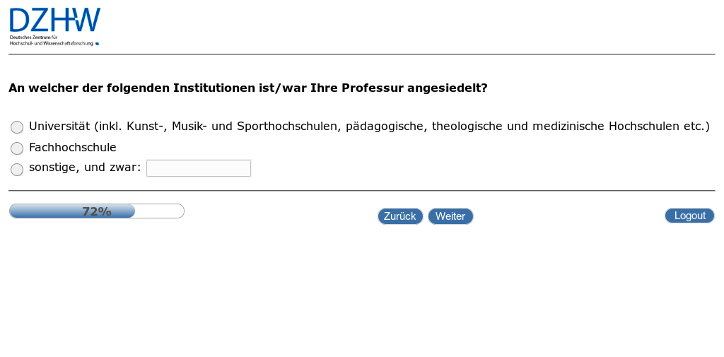 An welcher der folgenden Institutionen ist/war Ihre Professur angesiedelt?