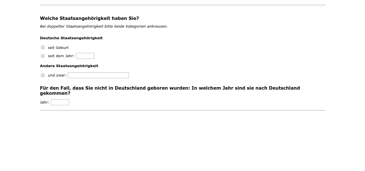 Welche Staatsangehörigkeit haben Sie?