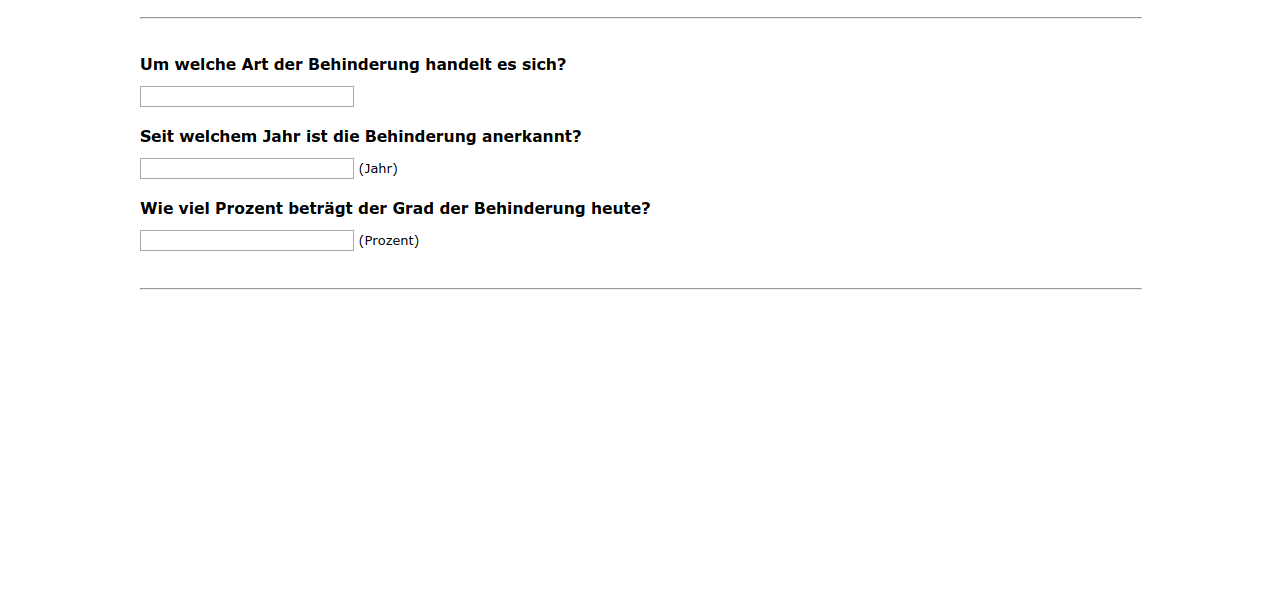 Um welche Art der Behinderung handelt es sich?