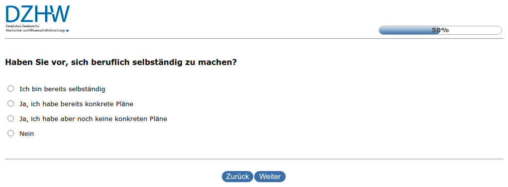 Haben Sie vor, sich beruflich selbständig zu machen?