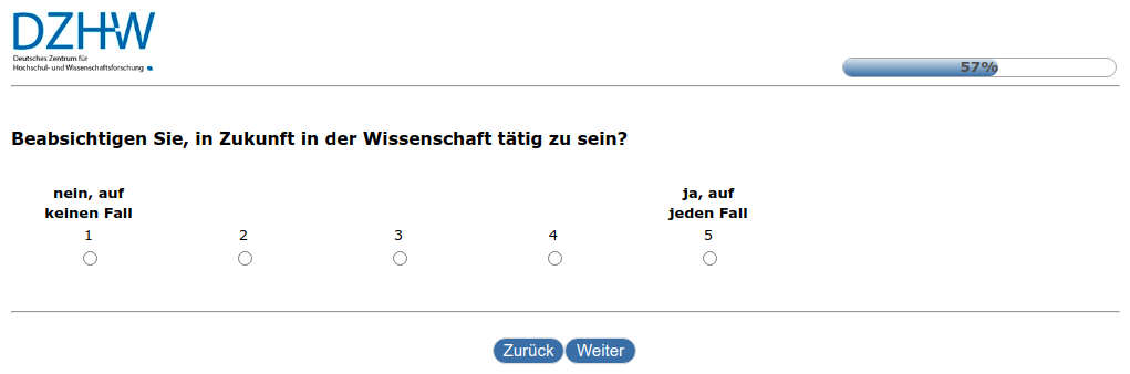 Beabsichtigen Sie, in Zukunft in der Wissenschaft tätig zu sein?