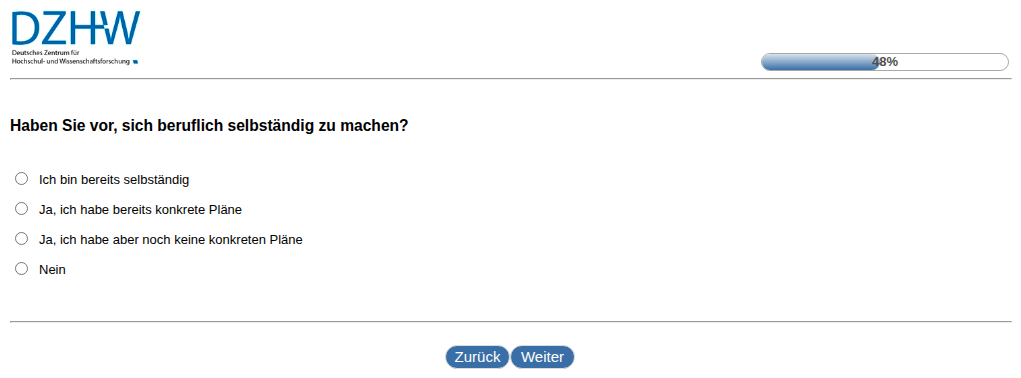Haben Sie vor, sich beruflich selbständig zu machen?