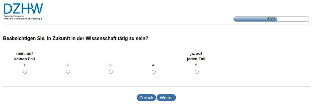 Beabsichtigen Sie, in Zukunft in der Wissenschaft tätig zu sein?