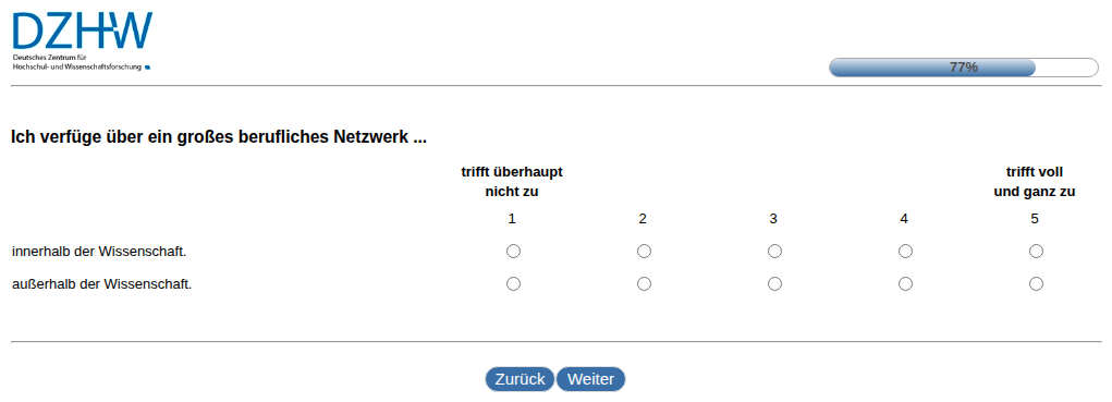 Ich verfüge über ein großes berufliches Netzwerk ...