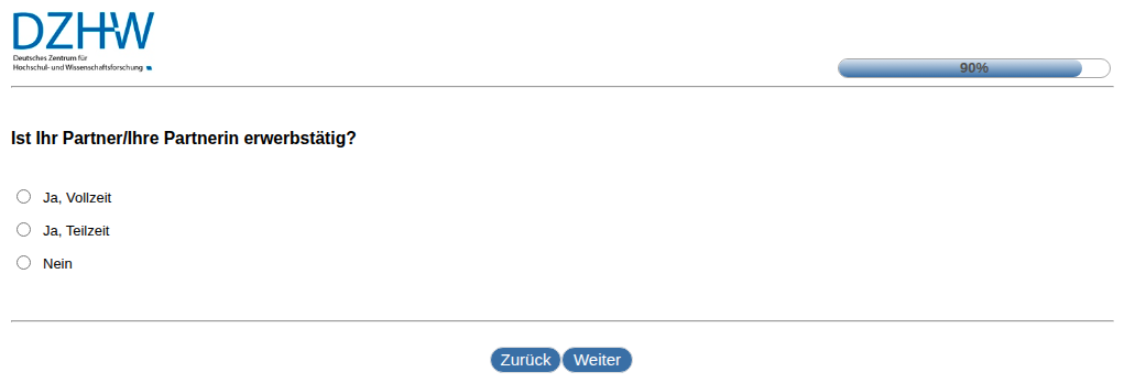 Ist Ihr Partner/Ihre Partnerin erwerbstätig?