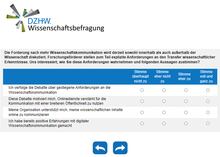 Uns interessiert, wie Sie diese Anforderungen wahrnehmen und folgenden Aussagen zustimmen?