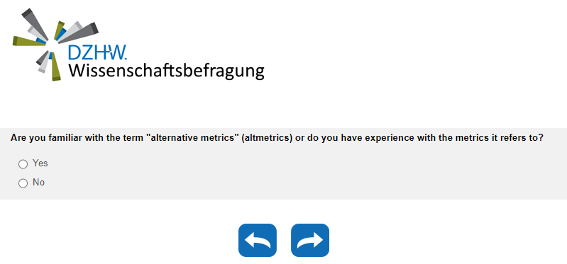 Are you familiar with the term "alternative metrics" (altmetrics) or do you have experience with the metrics it refers to?